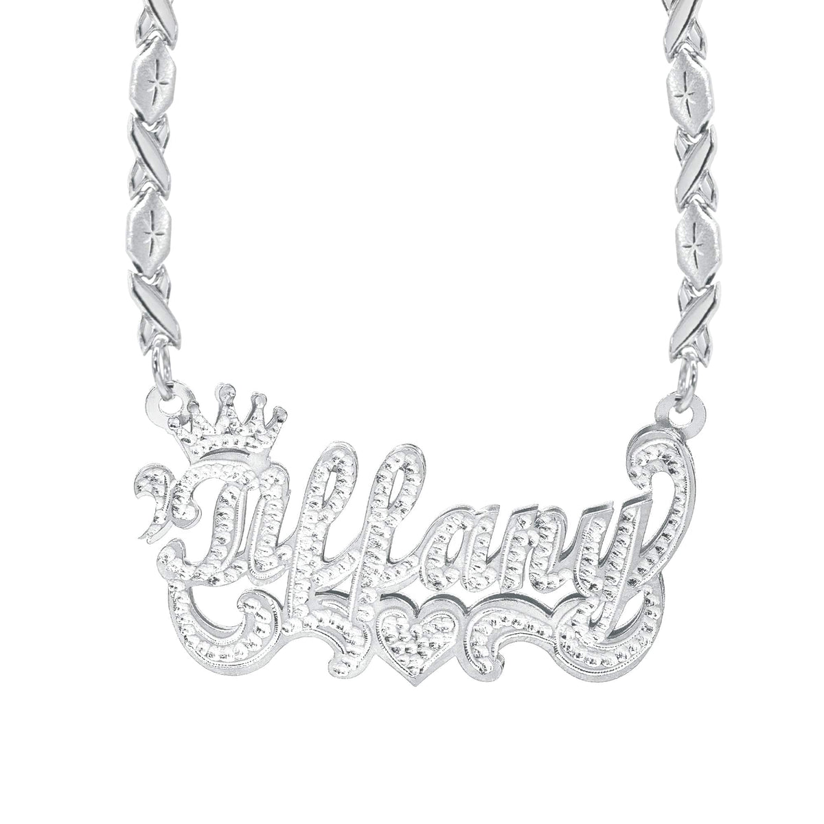 Personalized Crown Double Plated Name Necklace &quot;Savannah&quot;