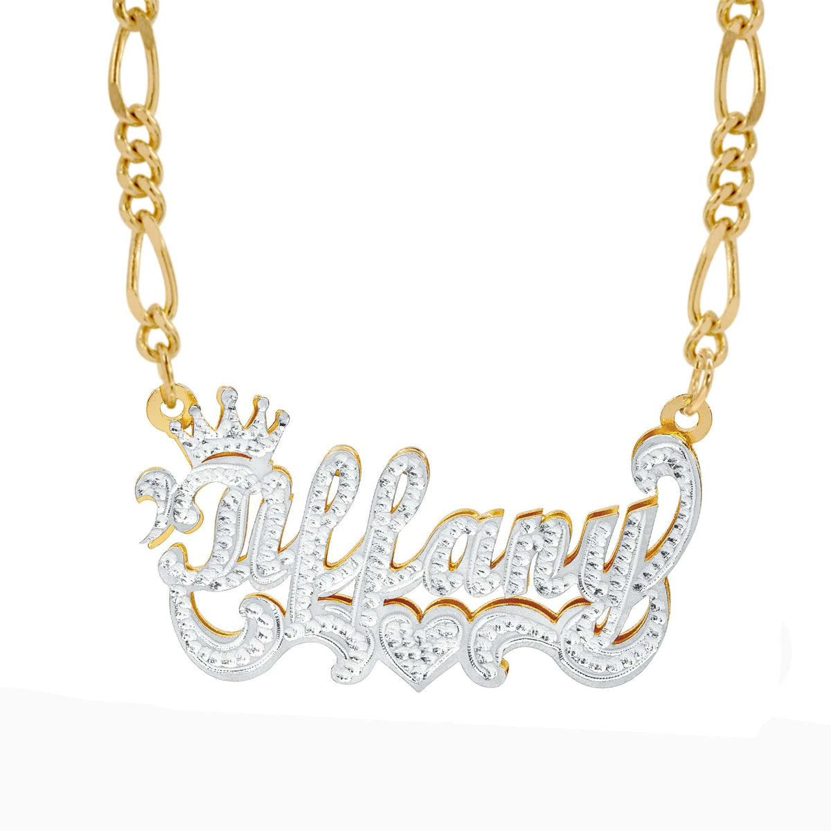 Personalized Crown Double Plated Name Necklace &quot;Savannah&quot;