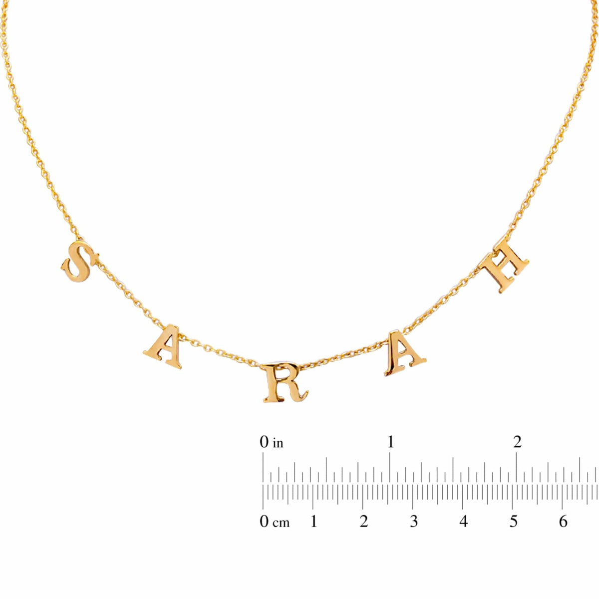 Spaced Letter Name Necklace