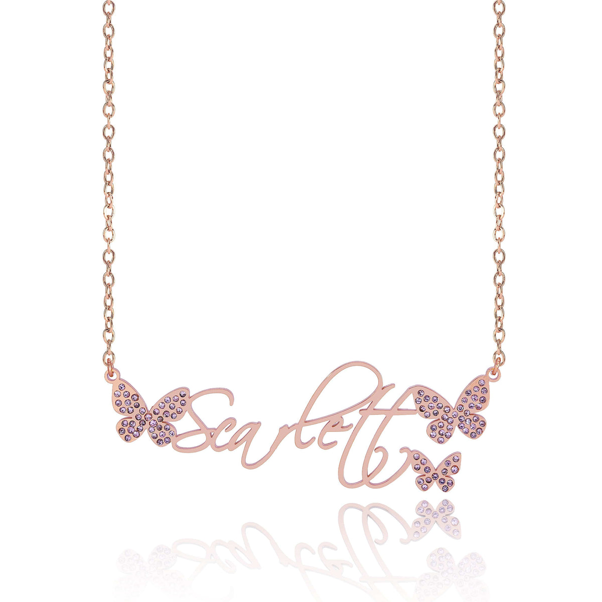 Personalized Butterfly Name Necklace