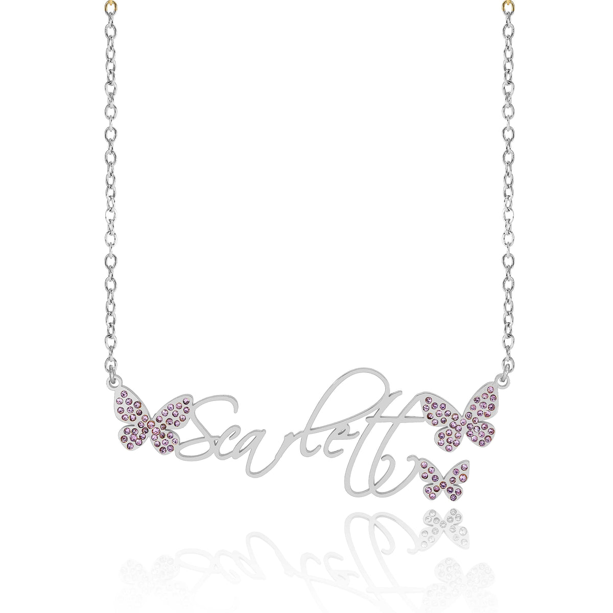 Personalized Butterfly Name Necklace