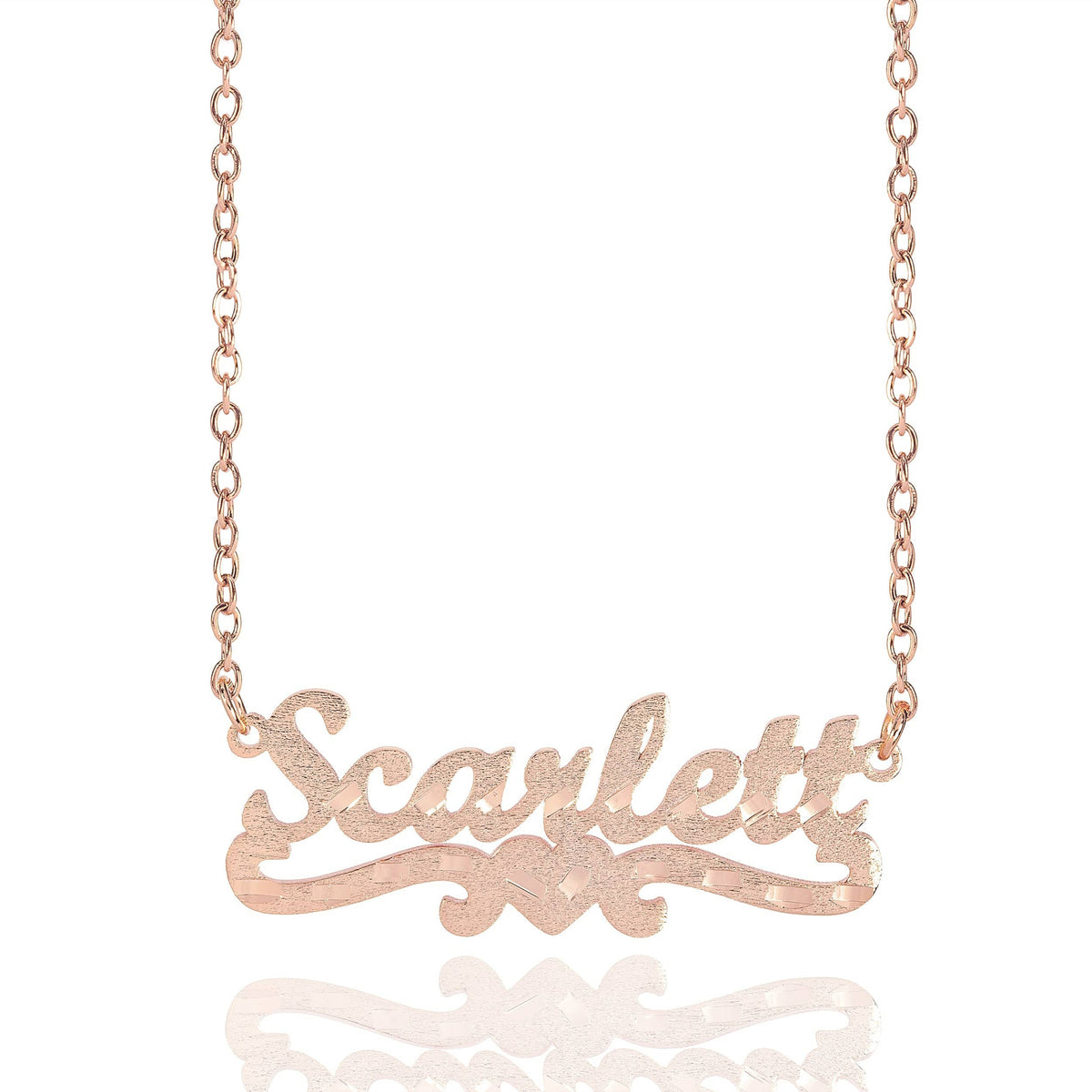 Personalized Diamond Cut Single Name Necklace
