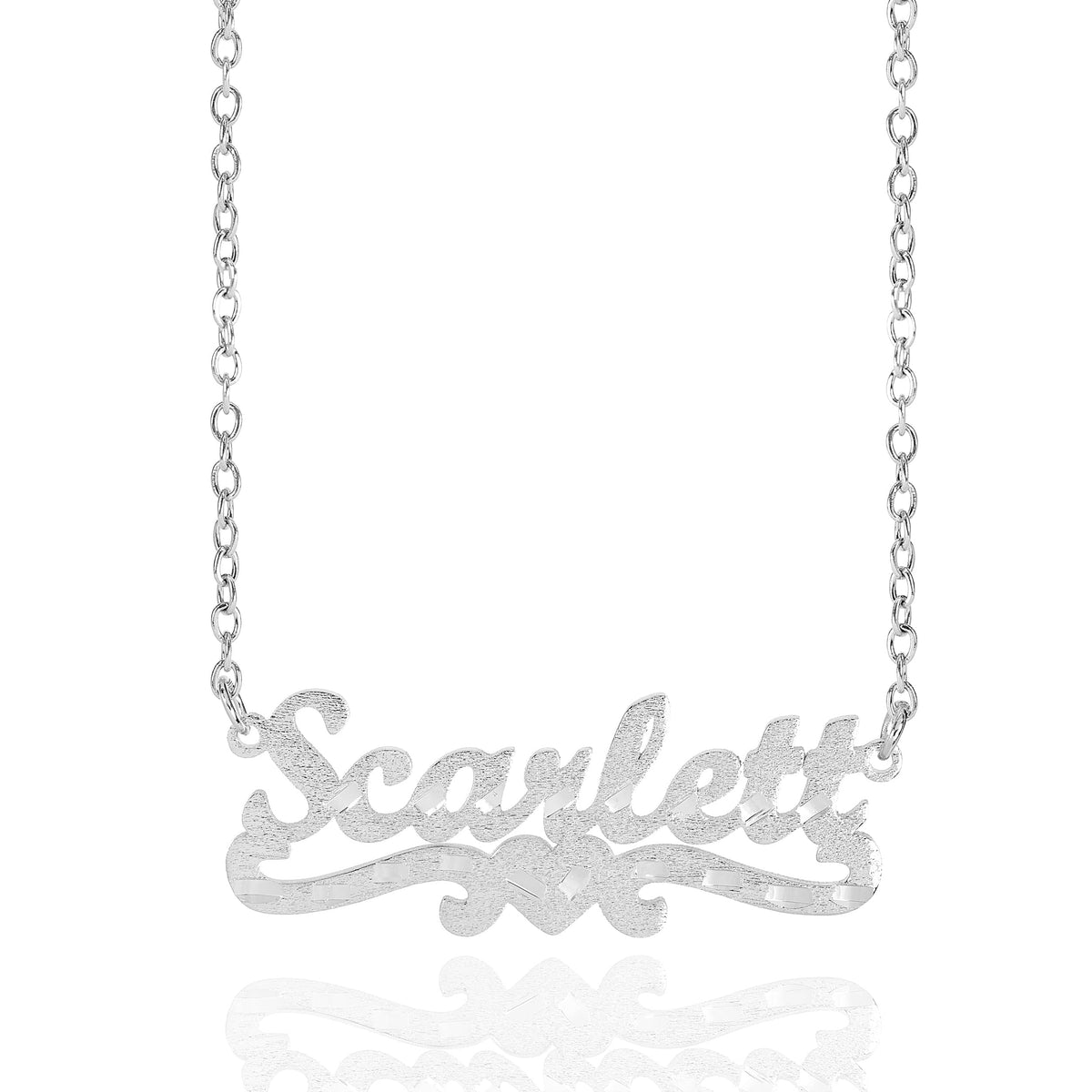 Personalized Diamond Cut Single Name Necklace