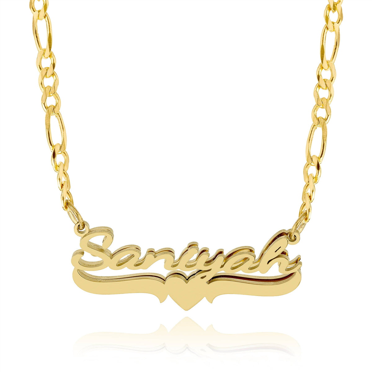 Personalized Polished Double Nameplate Necklace
