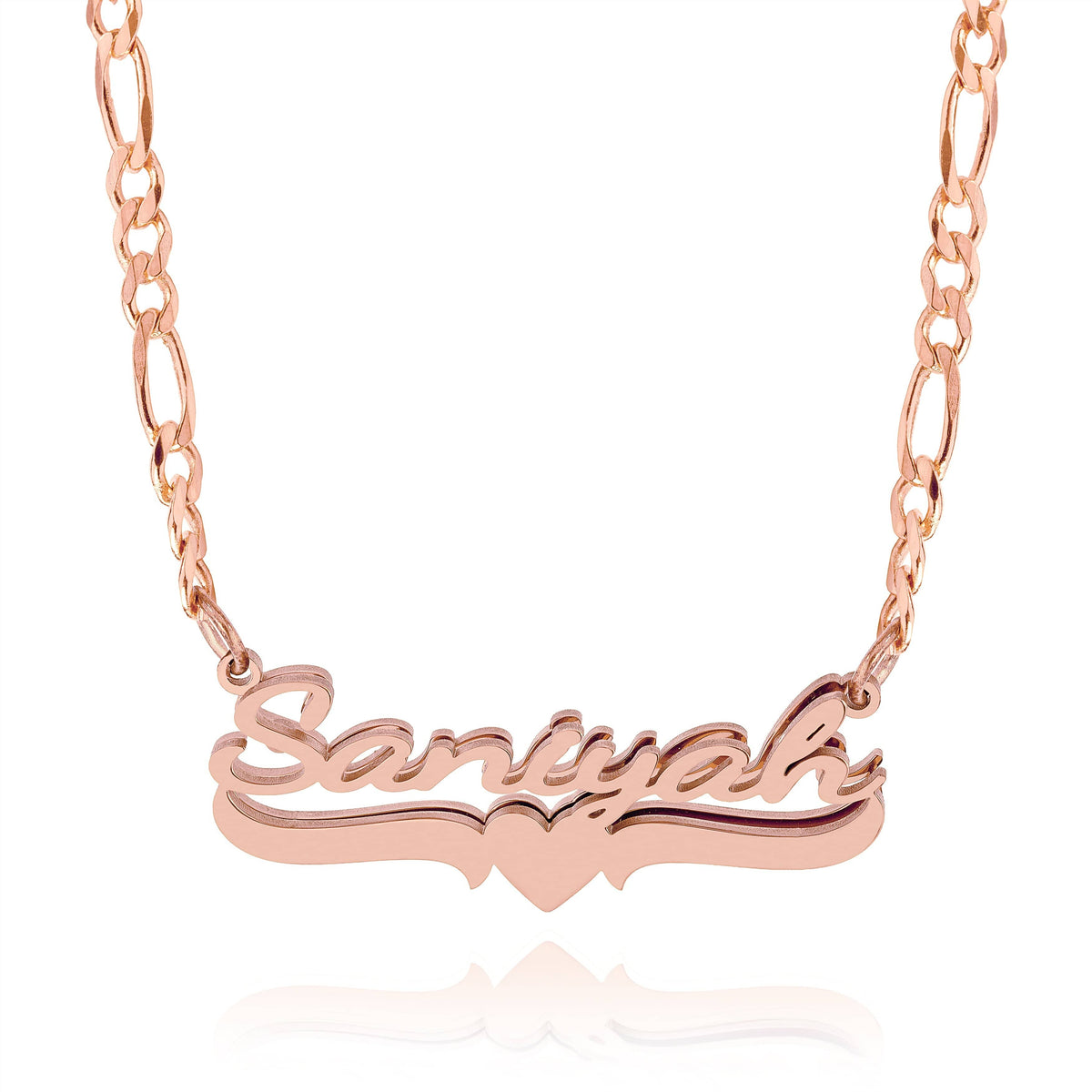 Personalized Polished Double Nameplate Necklace