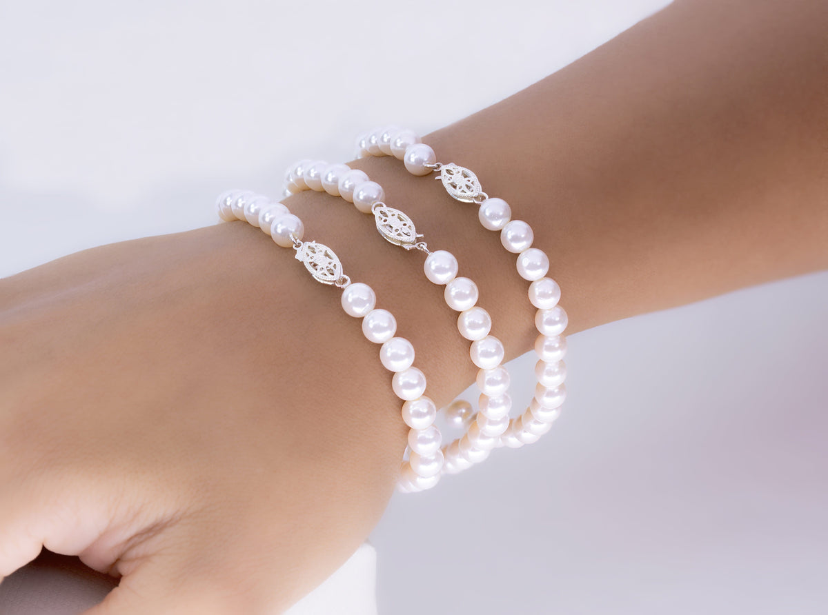 3 Pearl Bracelets Set