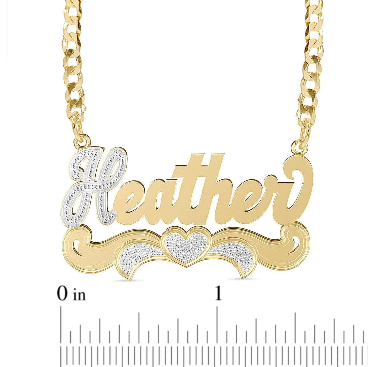 Double-plated Script Name Necklace