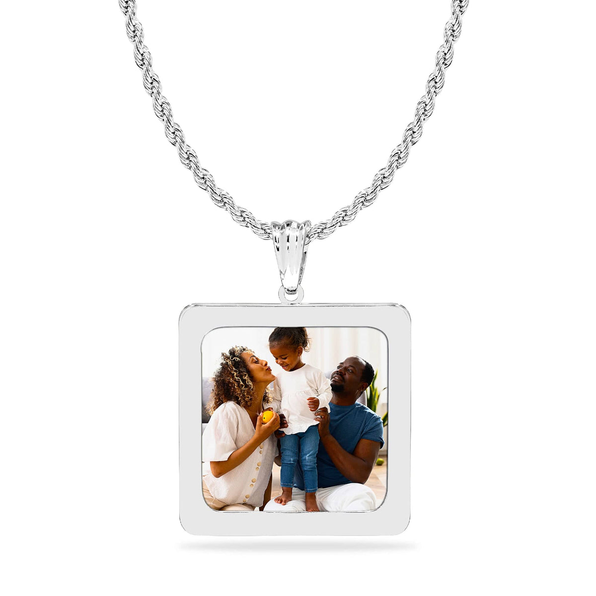Copy of Iced Out Square Photo Pendant