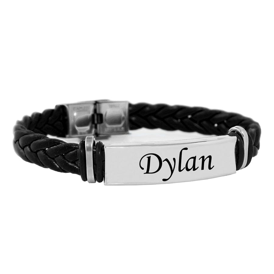 1 Bracelet / Black Braided Leatherette Bracelet