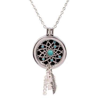 1 Pad / 1 Name / Silver Plated Aromatherapy Dream Catcher Necklace
