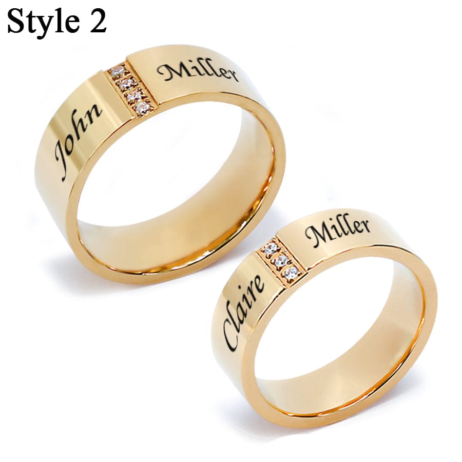 1 pair style 2 couple rings of your choice