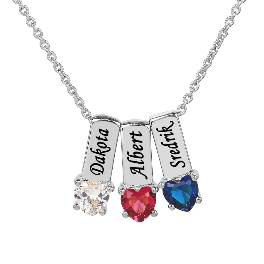 Personalized Cheer Necklace with Birthstone Charm