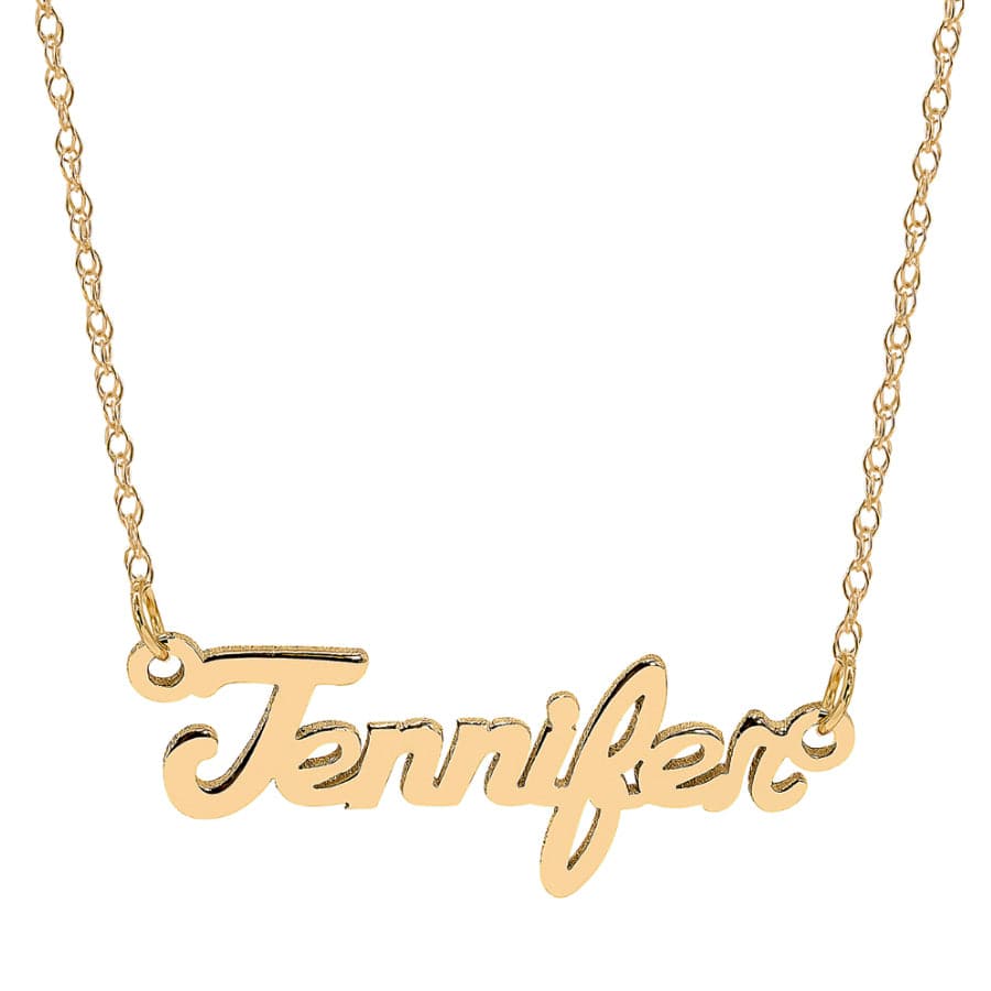 14K Gold over Sterling Silver / 12" Kid's Mini Name Necklace