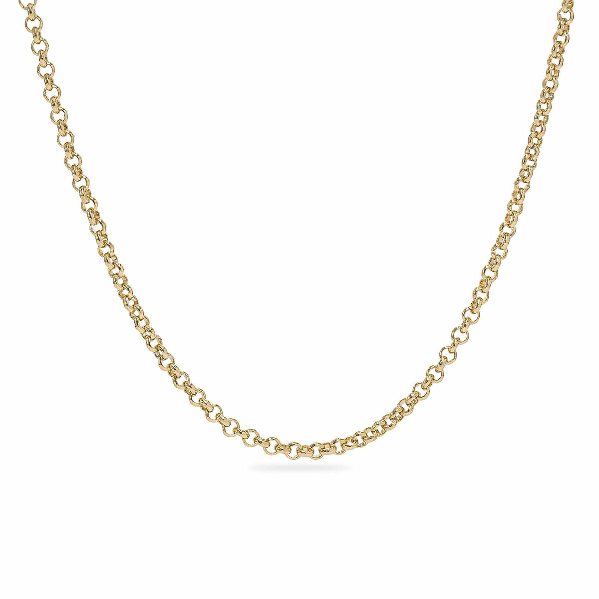 14k Gold over Sterling Silver NAKED ROLLO CHAIN