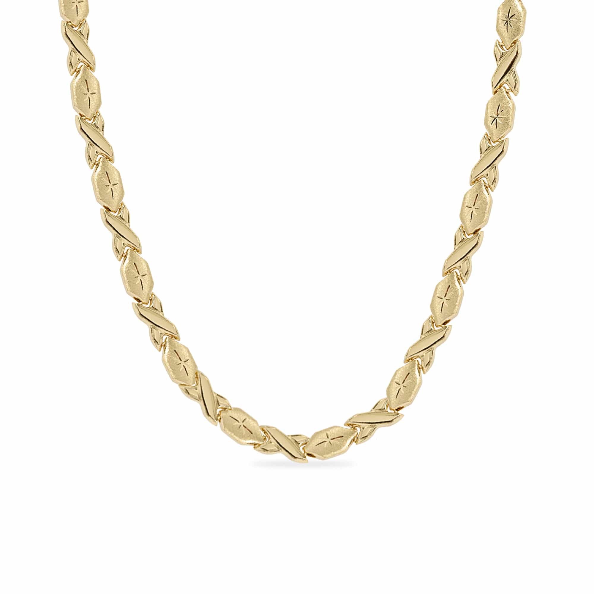14k Gold over Sterling Silver NAKED XOXO CHAIN