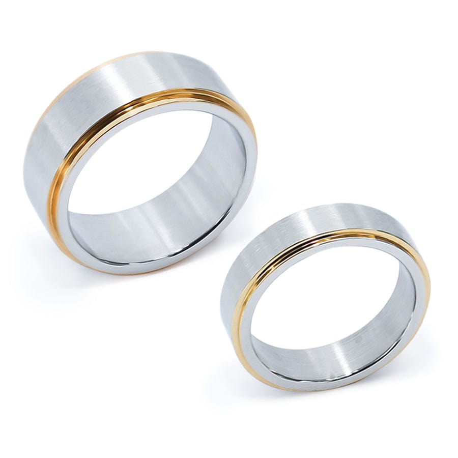 2 Pairs of Stainless Steel Couple Rings