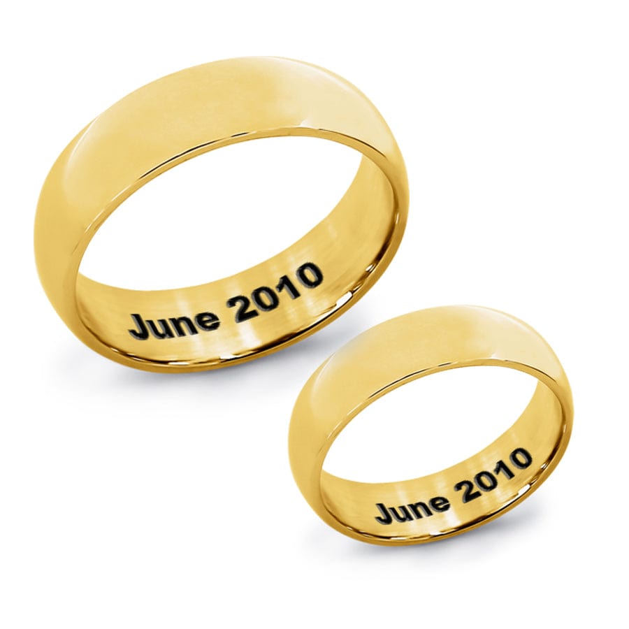 2 Pairs of Stainless Steel Couples Rings