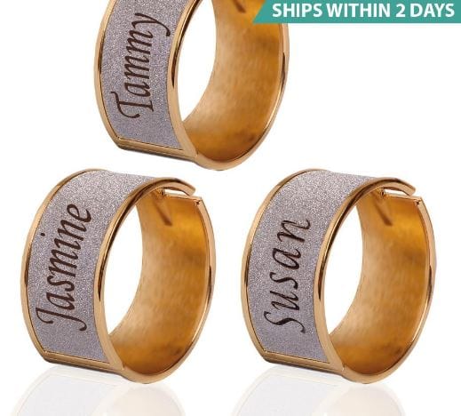 3 Fancy Bangles with Name Option