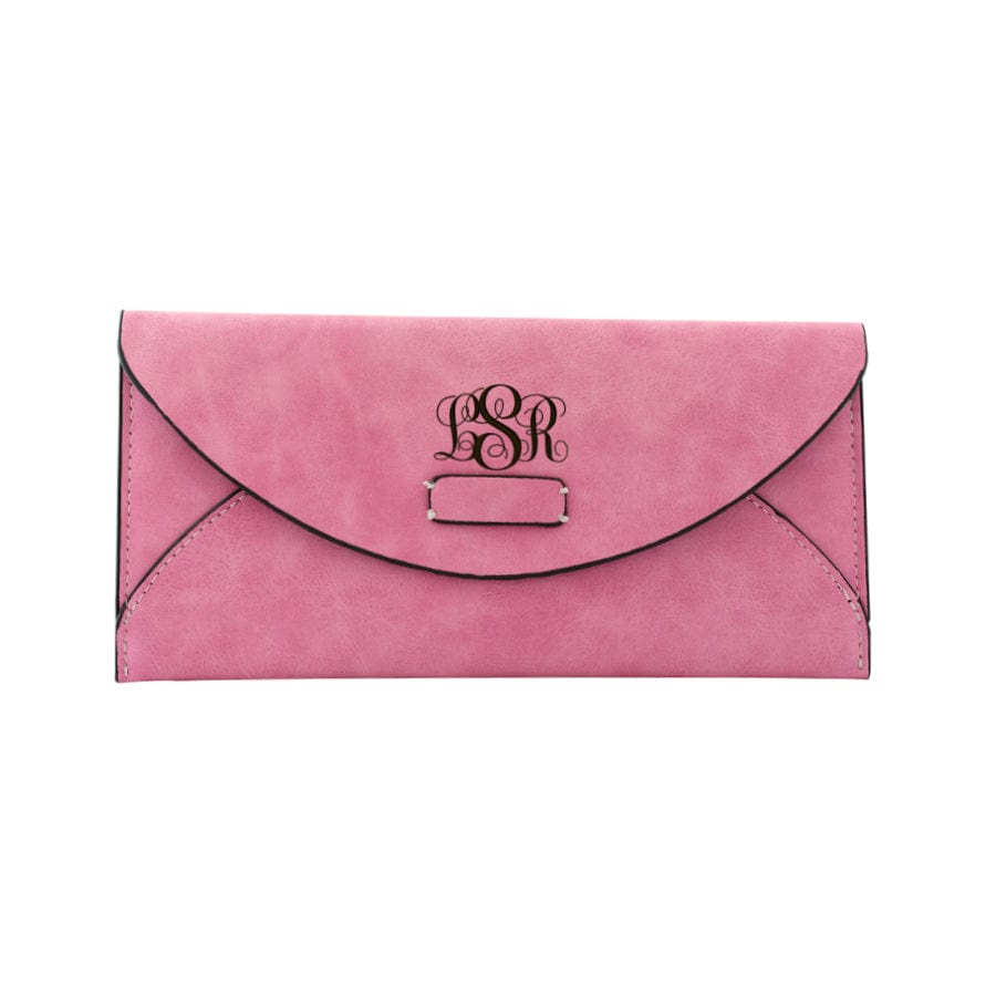 3 Monogram Initials / Pink Three Personalized Wallets For The Price of One