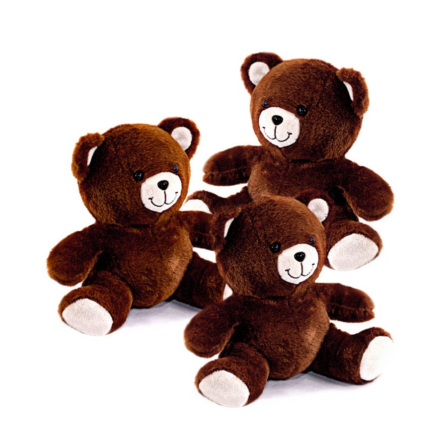 3 Plain Bears / Medium 3 Plush Teddy Bears With Option to Personalize
