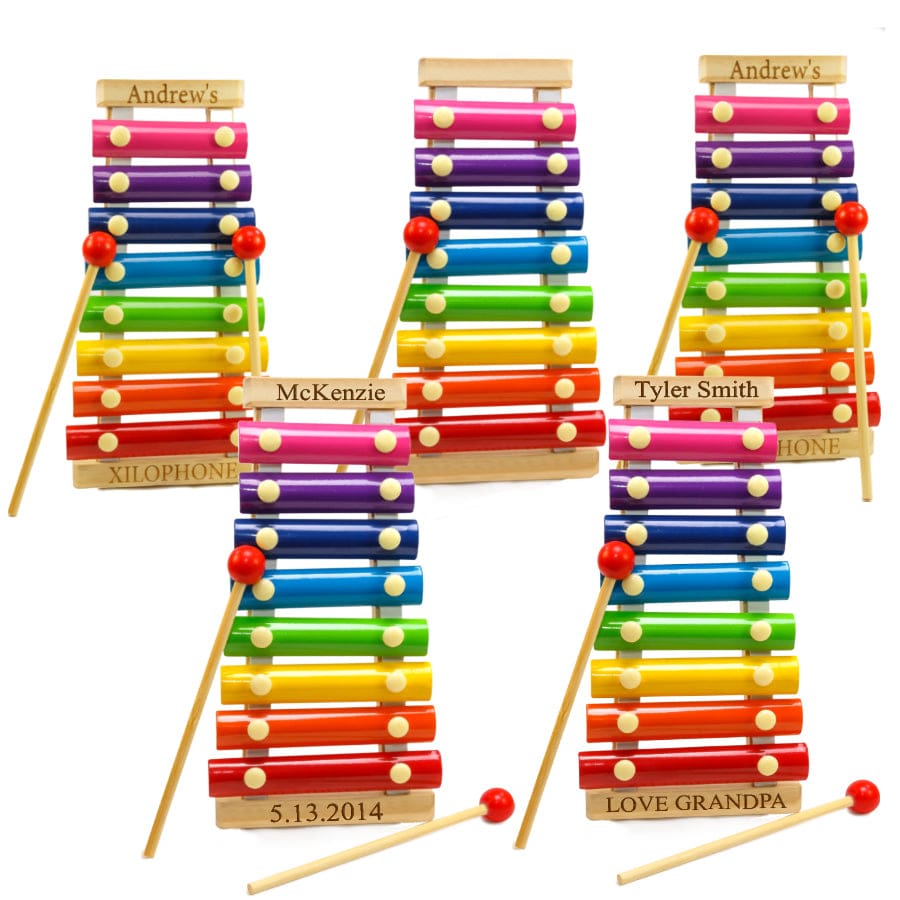 5 Wooden Multi-Color Xylophones