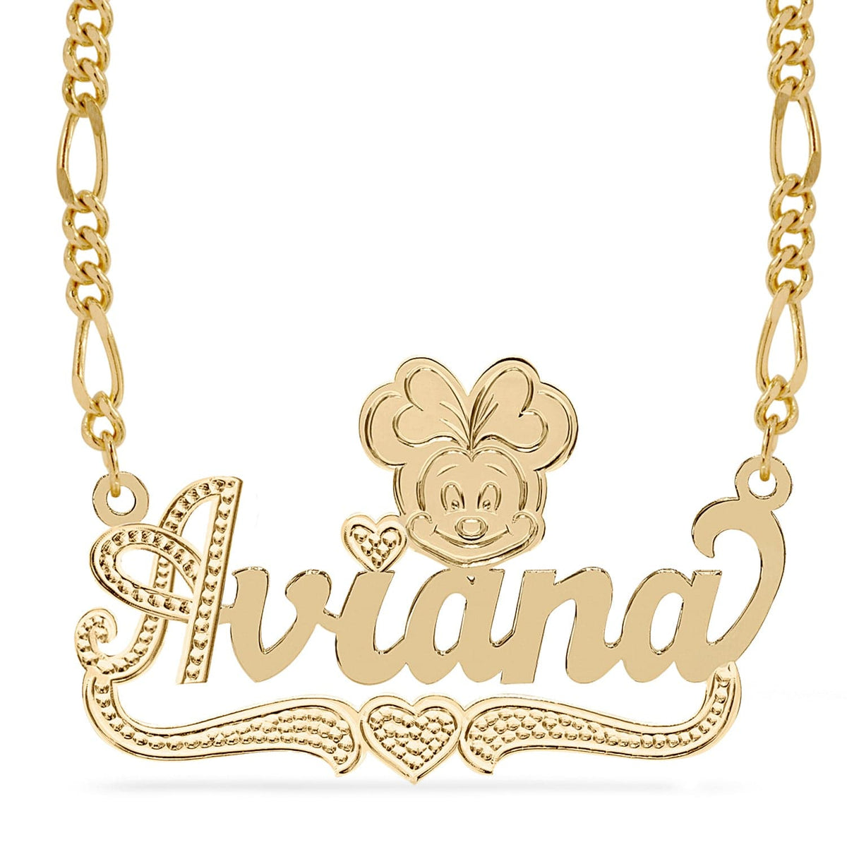 Cartoon Nameplate Necklace &quot;Aviana&quot;