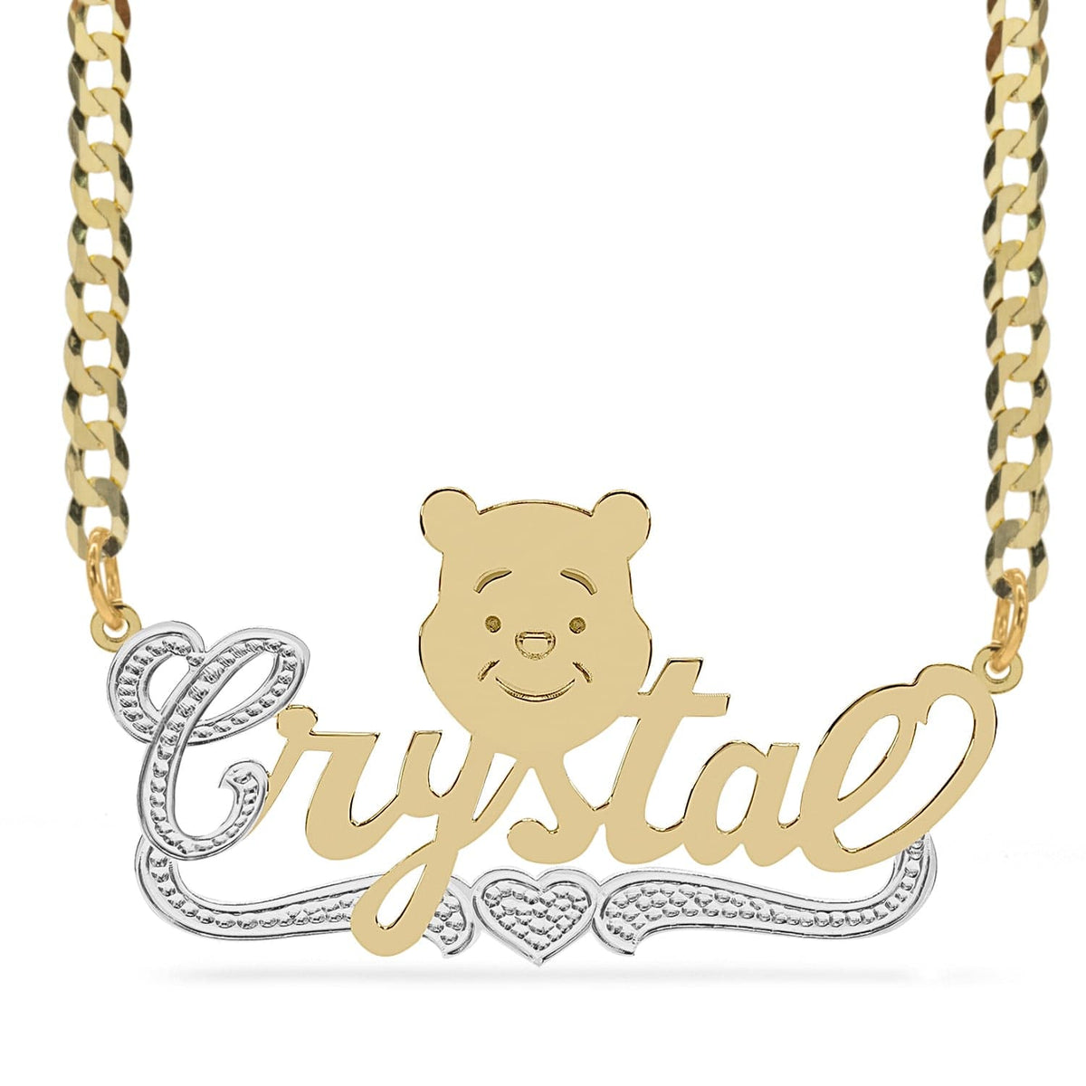 Cartoon Nameplate Necklace &quot;Crystal&quot;