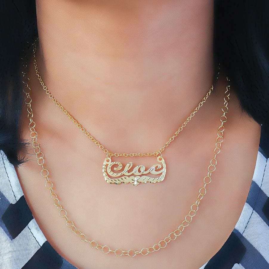 Celebrity Inspired Double Chain Name Necklace