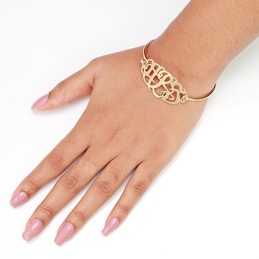 Monogram Clasp Bangle Bracelet