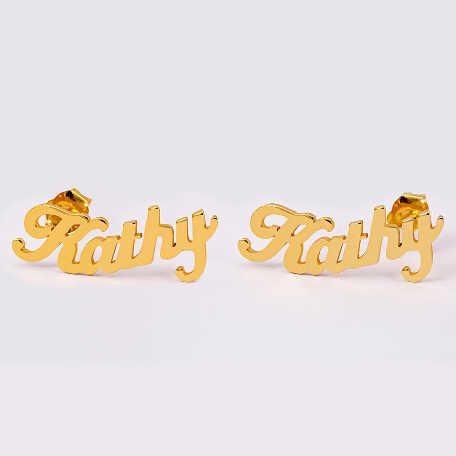 Climber Name Earrings