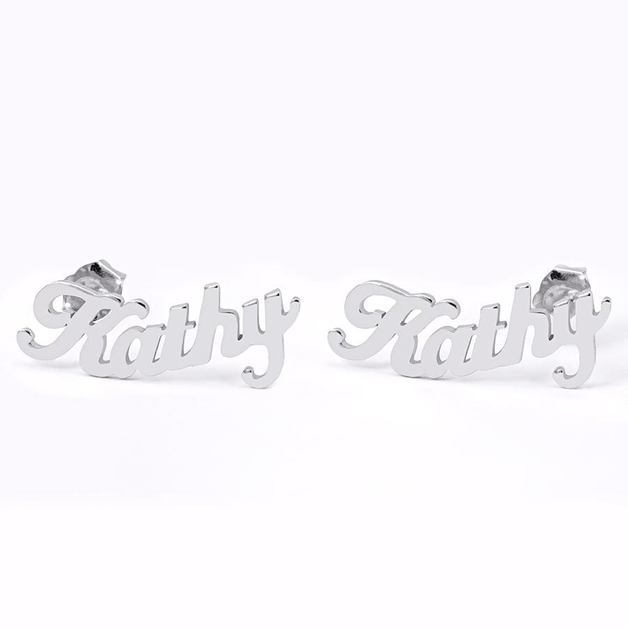 Climber Name Earrings