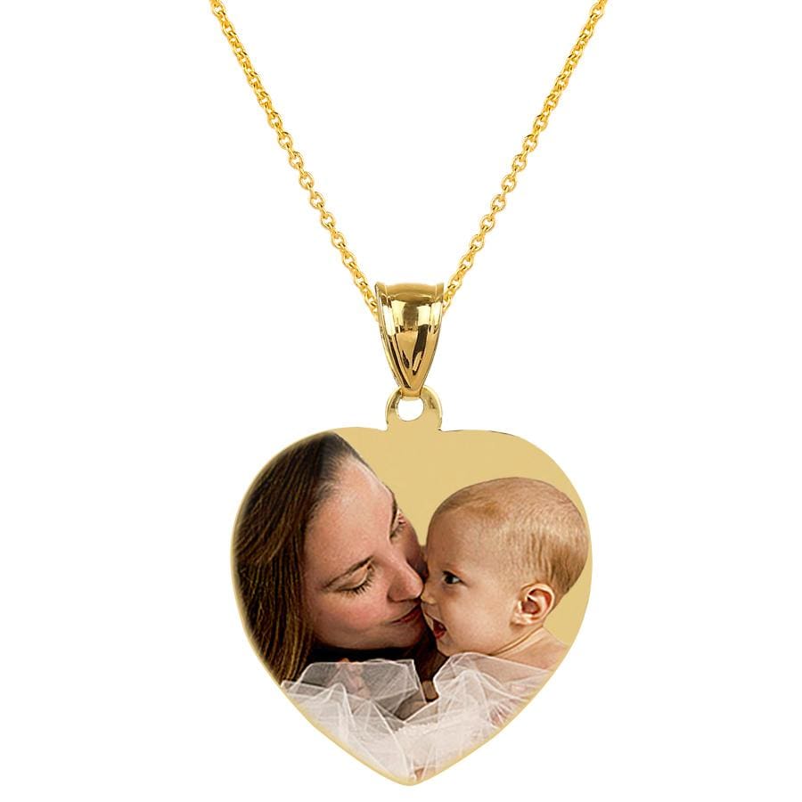 Colors / Gold Tone / Link Chain Personalized Portrait Necklace