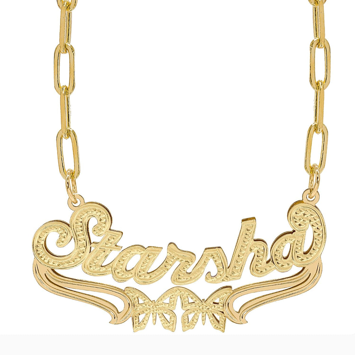 Copy of Custom Double Plated Name Necklace &quot;Alicia&quot;