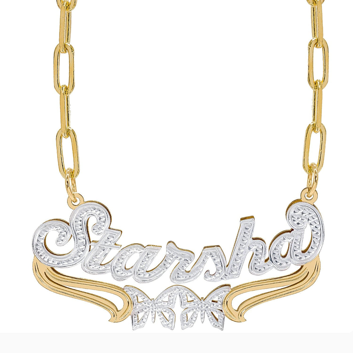 Copy of Custom Double Plated Name Necklace &quot;Alicia&quot;