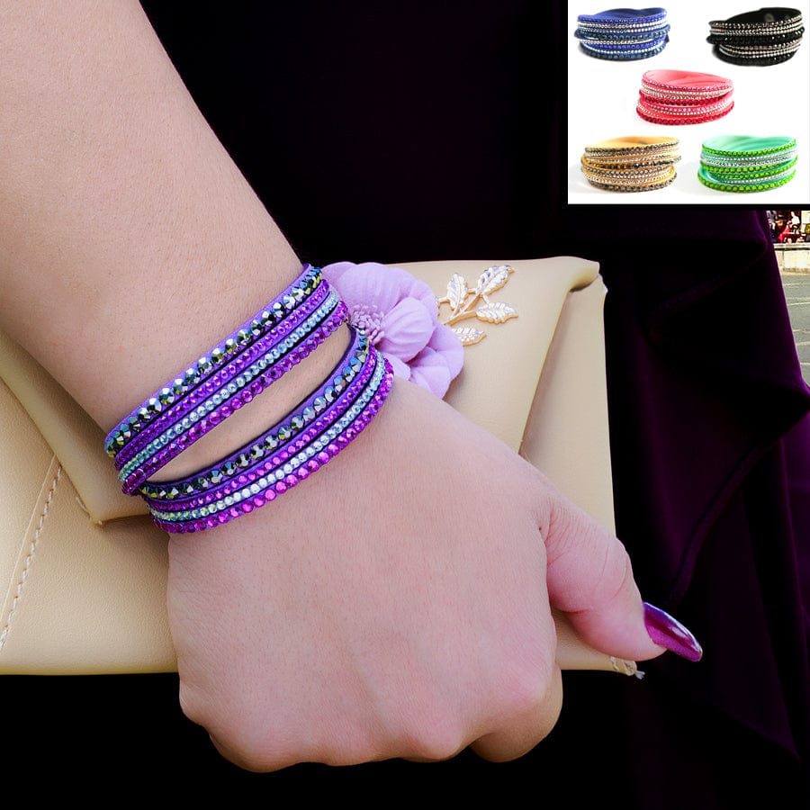 Fashion 5 Leatherette Wrap-Around Color Bracelets of your Choice!