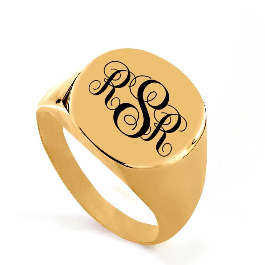 monogram signet ring