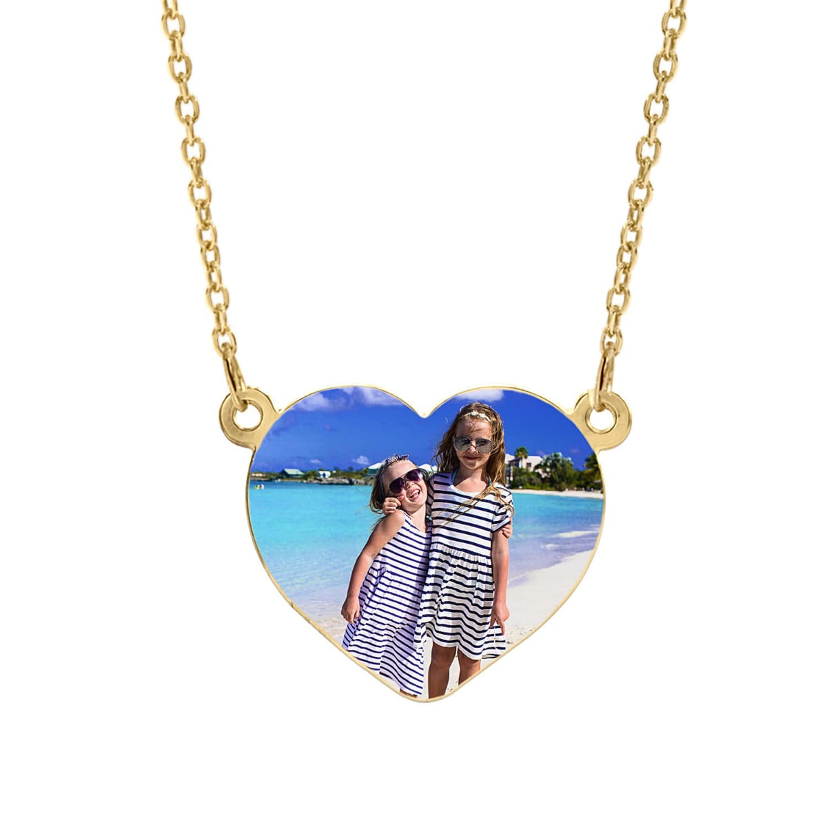 Heart Shaped Color Portrait Pendant
