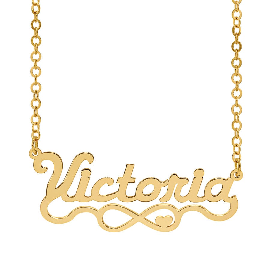 Gold Plated / Link Chain Infinity Name Necklace