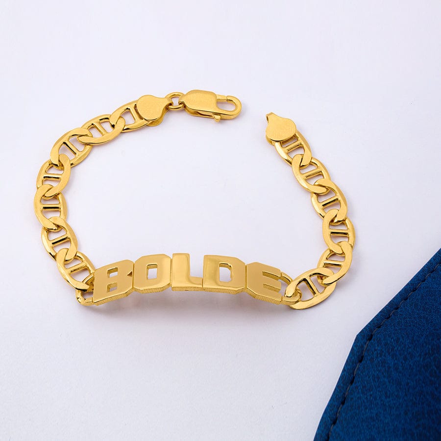 Gold Plated Men's Name Bracelet "ERICK"