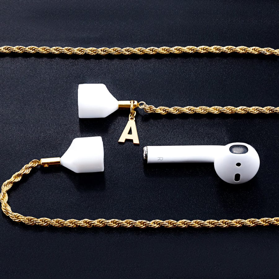 Gold Plated Personalized Initial Magnetic Air Pods Holder