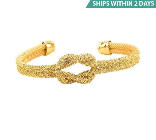 Silver Tone 5 Open Knot Bangles