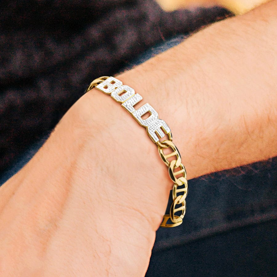 Men&#39;s Personalized Name Bracelet &quot;DON&quot;