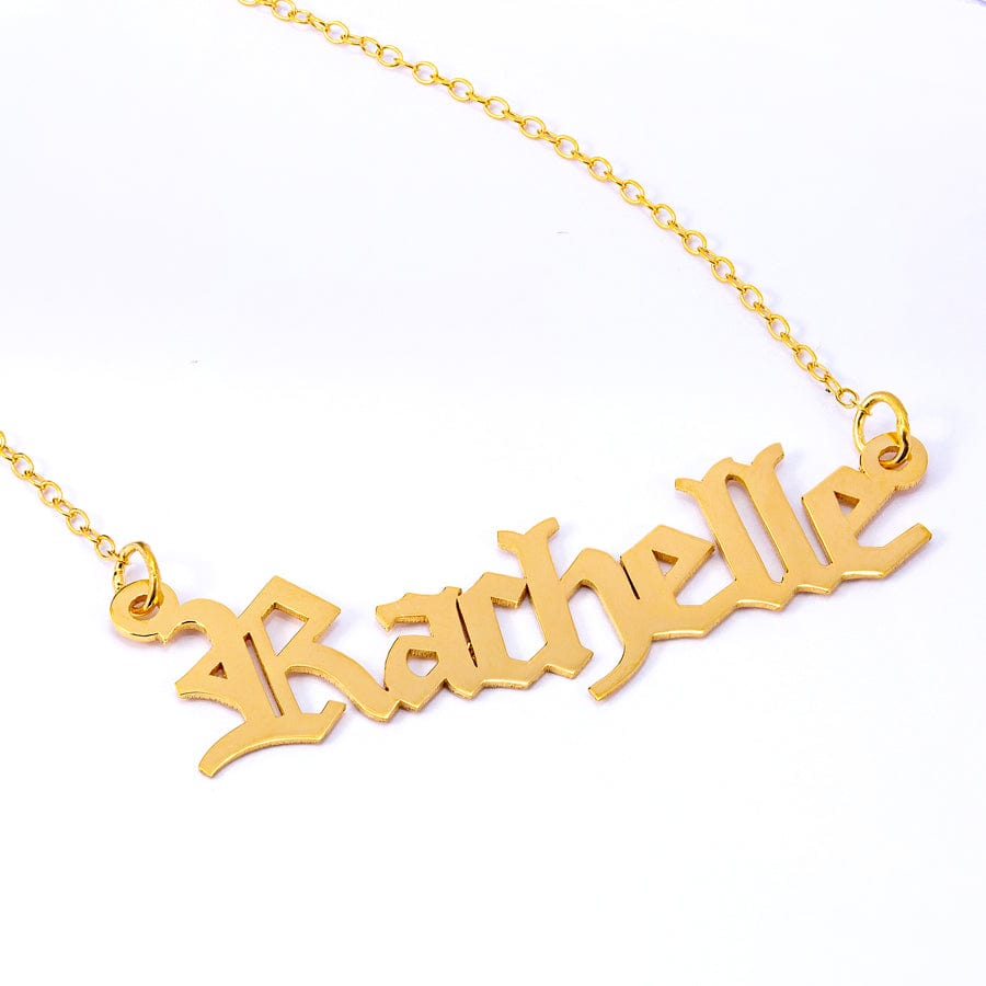 Old English Name Necklace