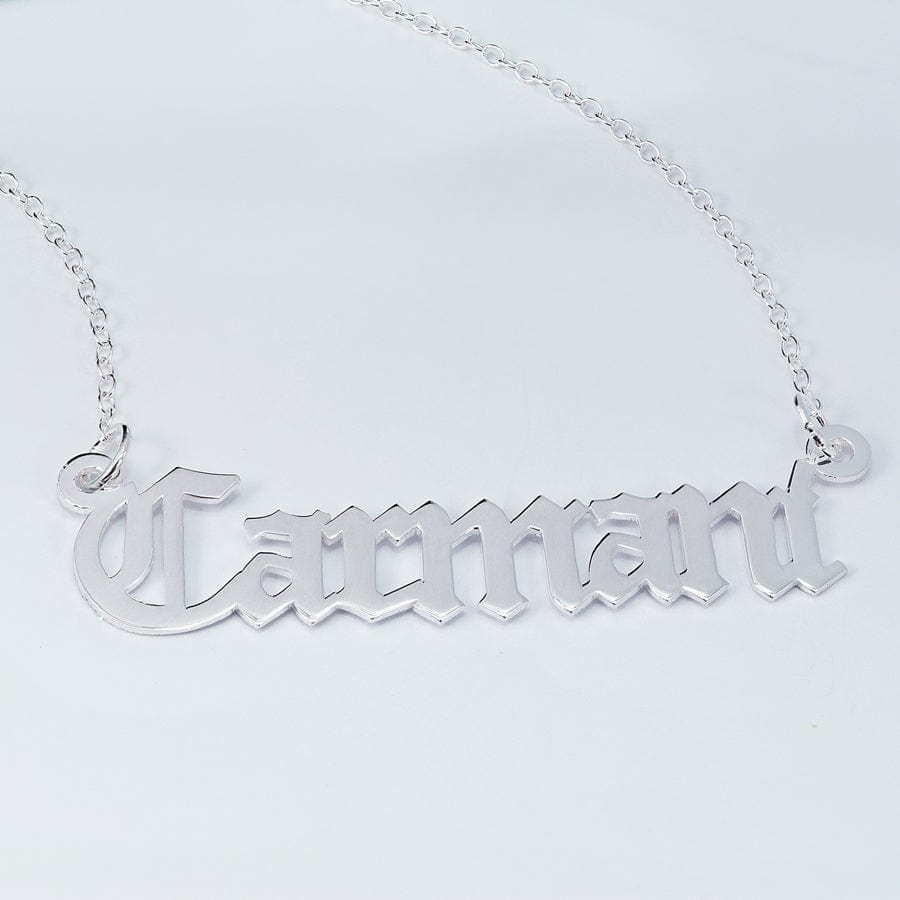 Old English Name Necklace