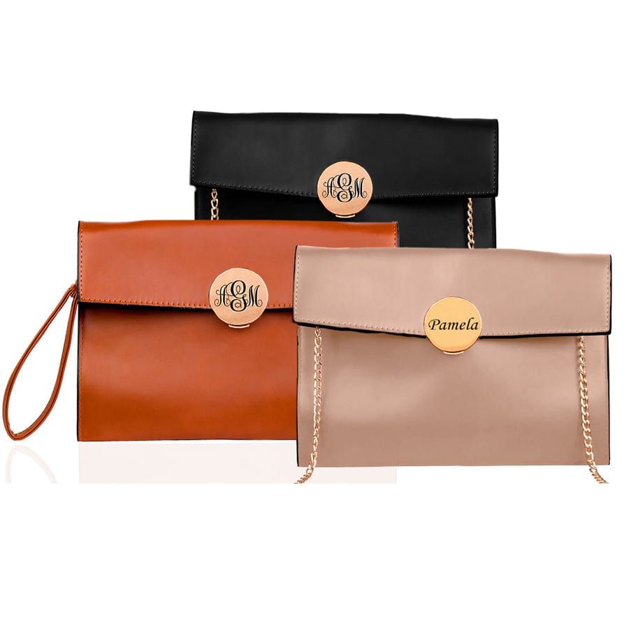 Monogrammed Clutch Crossbody Bag Personalized Clutch 