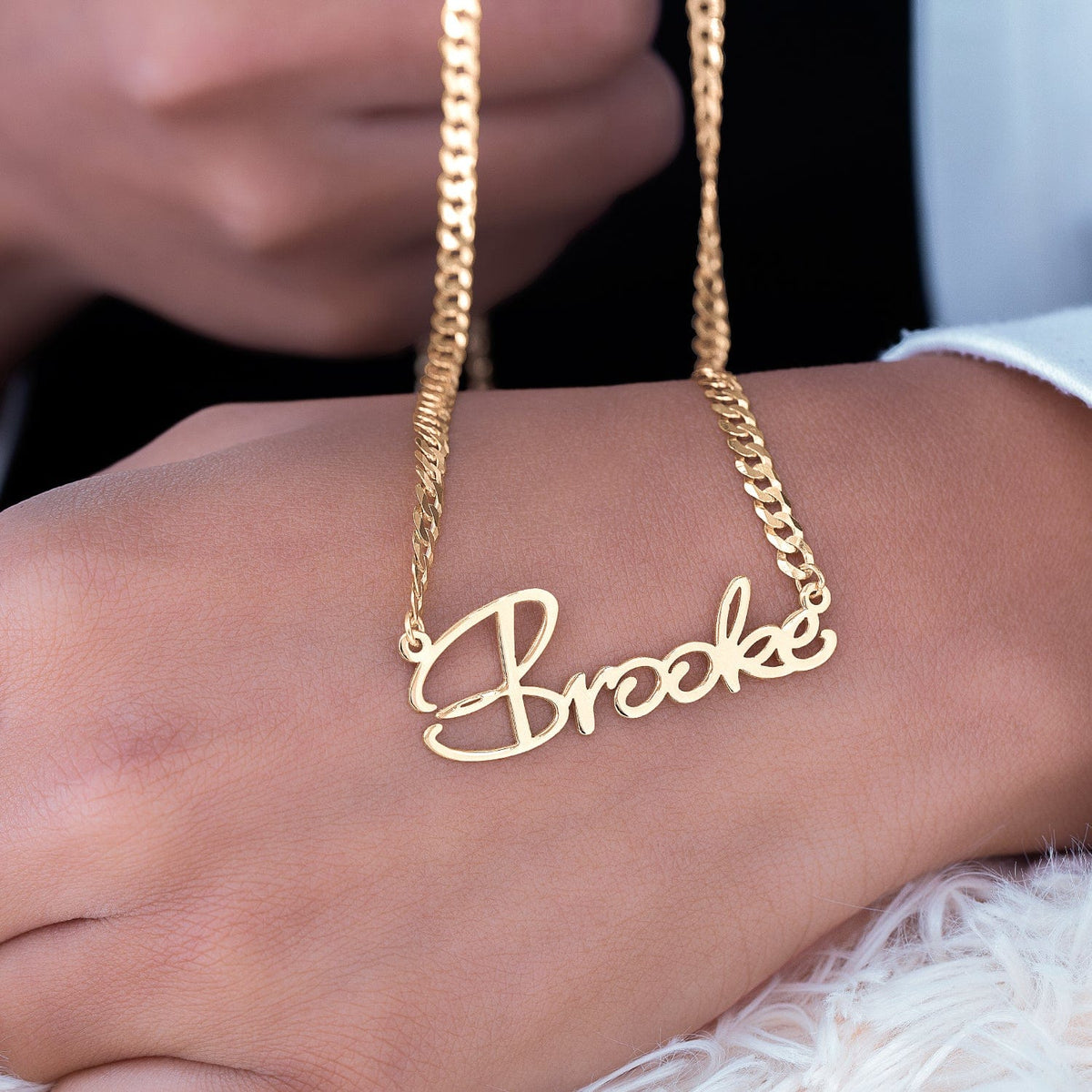 Personalized Nameplate Necklace &quot;Brooke&quot;