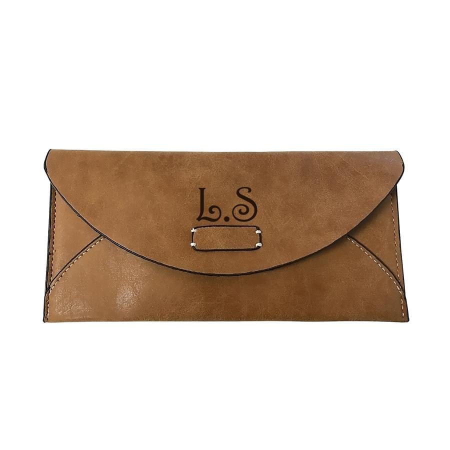 Personalized Wallet with 2 Initials / Camel / No Personalized Wallet