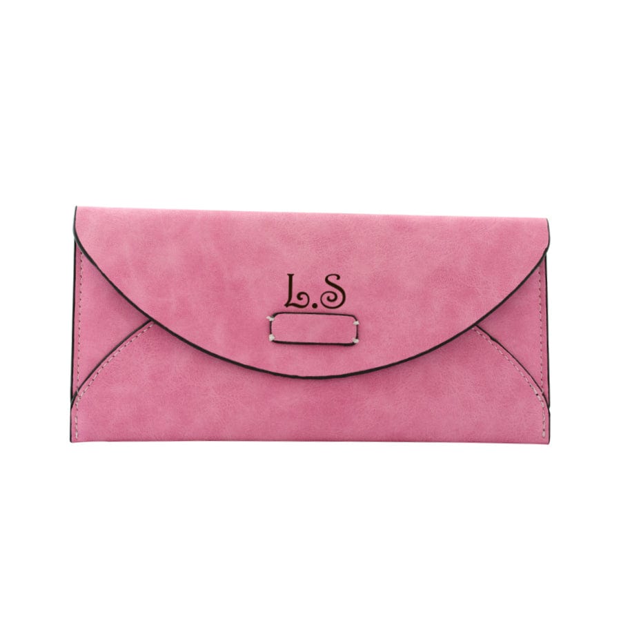 Personalized Wallet with 2 Initials / Pink / No Personalized Wallet
