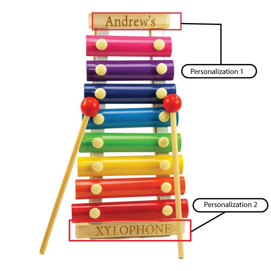 Personalized Wooden Multi-Color Xylophone