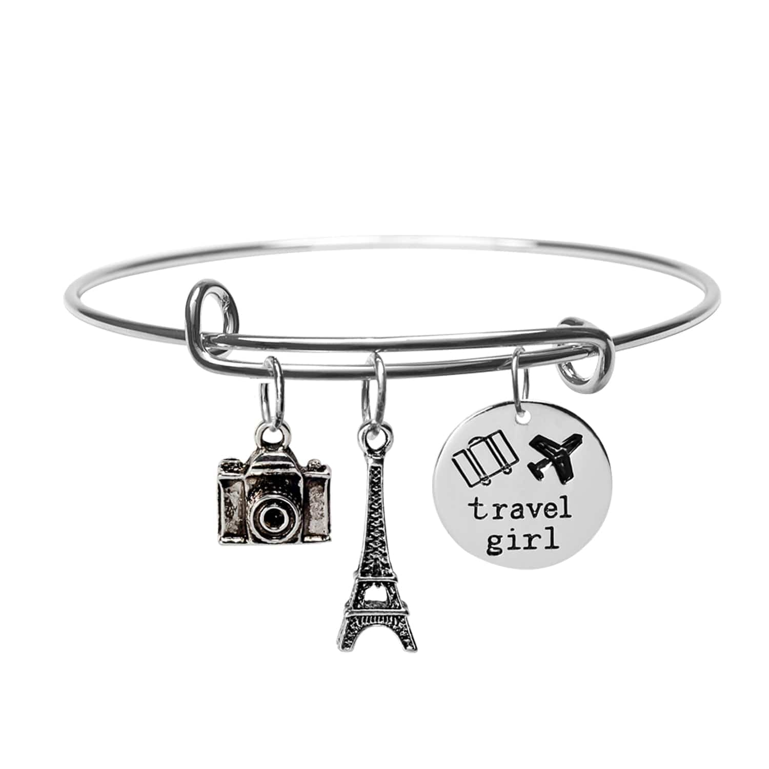 Silver Plated 3 Travel Girl Bracelets